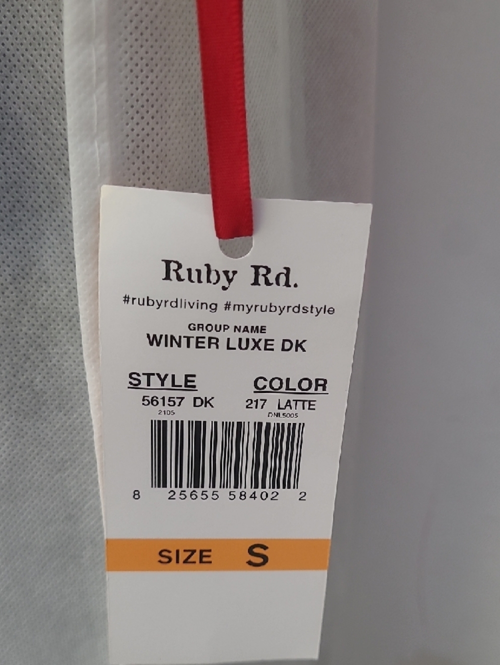 Ruby Rd. Cream Long-Sleeve Rhinestone Crewneck Top - Picture 2 of 9